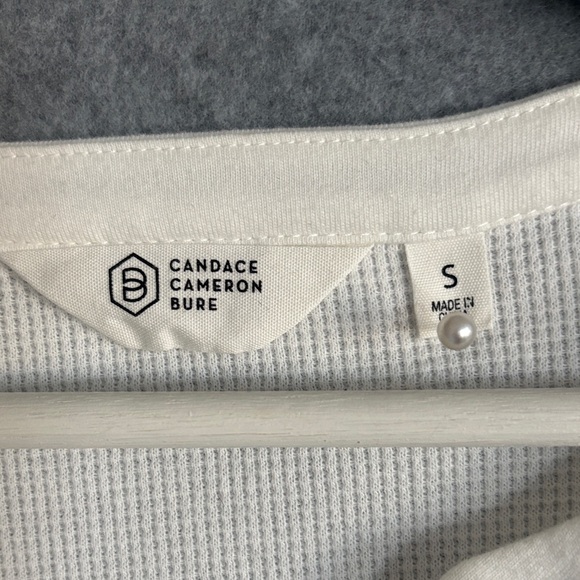 Candace Cameron Bure Waffle Knit Long
sleeve Top S New Day White - Picture 8 of 10